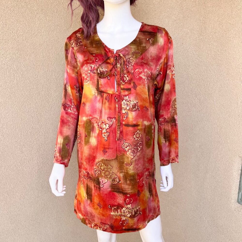 Vintage 80s 90s Victoria’s Secret Silk 90s Paisley Nightgown